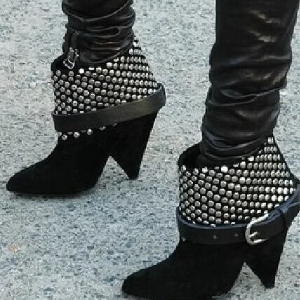 Studded Heeled Boots 9.5 SEE DESCRIPTION - Picture 2 of 11